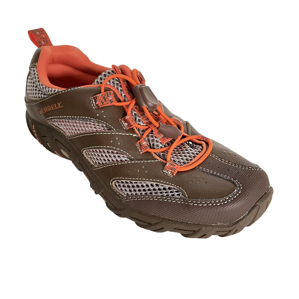 Merrell Leather Waterpro Sport Sneakers In Dark Earth Kids 5.5